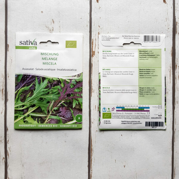 Asiasalat Mischung - 1 Tüte Bio-Saatgut von Sativa – Bild 3