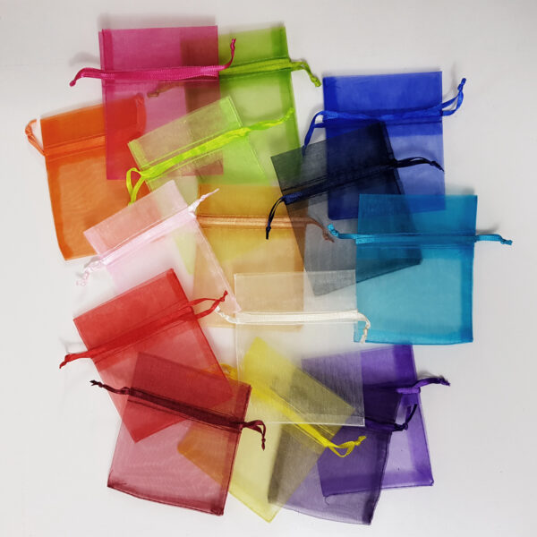24+1 Organzabeutel für Adventskalender, Größe ca. 8x10 cm | Bunt gemischt