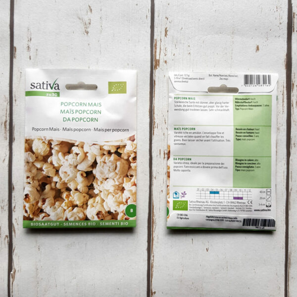 Mais POPCORN MAIS CINEMA - 1 Tüte Bio-Saatgut von Sativa – Bild 3