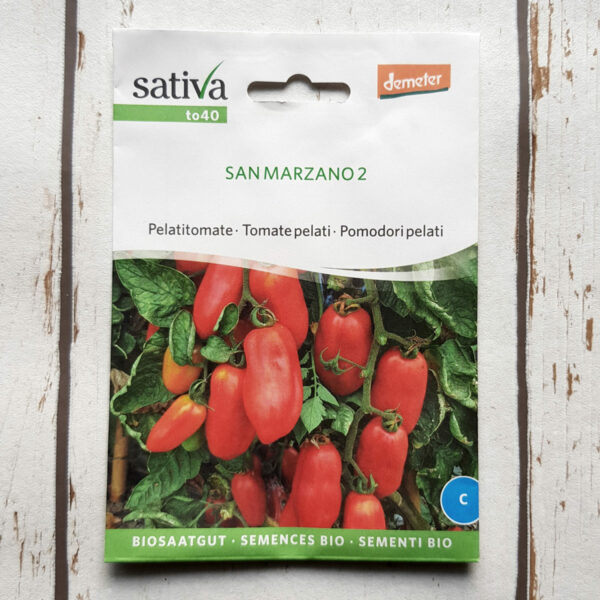 Tomate SAN MARZANO 2 - 1 Tüte Bio-Saatgut von Sativa