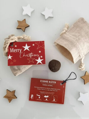 Seedballs Blumenmischungen in der Weihnachtsedition mit Weihnachtsgrüßen - Handgerollt von MISS GREENBALL