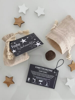 Seedballs Blumenmischungen in der Weihnachtsedition mit Weihnachtsgrüßen - Handgerollt von MISS GREENBALL