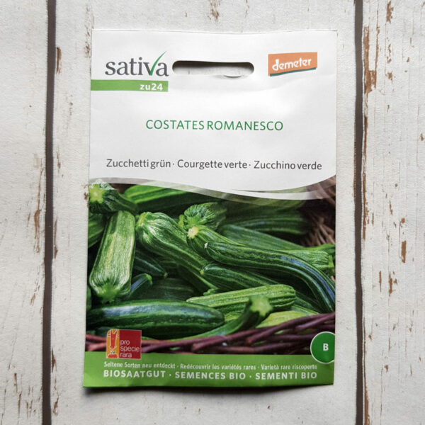 Zucchini COSTATES ROMANESCO - 1 Tüte Bio-Saatgut von Sativa