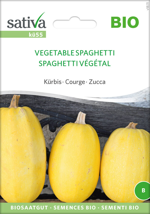 Kürbis VEGETABLE SPAGHETTI - 1 Tüte Bio-Saatgut von Sativa