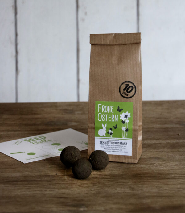 Oster-Edition 'Schmetterlingstanz' Seedballs "Frohe Ostern" – Bild 3