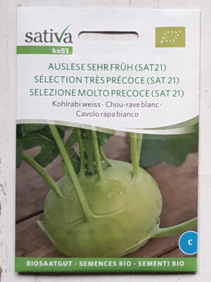 Kohlrabi (weiss) Auslese sehr früh Bio-Saatgut von Sativa