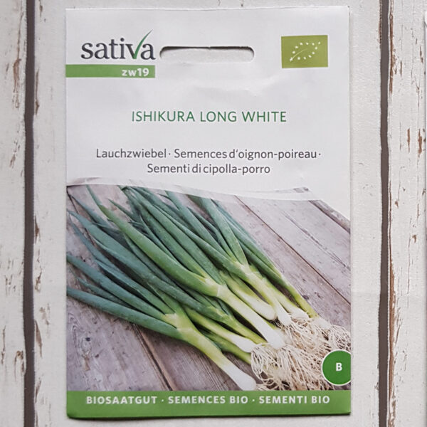 Lauchzwiebel ISHIKURA LONG WHITE Bio-Saatgut von Sativa