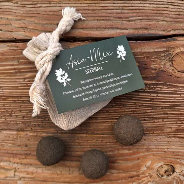 Seedball im Leinenbeutel, Geschenkidee, Gastgeschenk Hochzeit