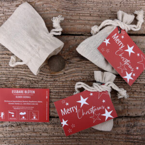 Essbare Blüten Seedball Weihnachten Gastgeschenk Geschenkidee