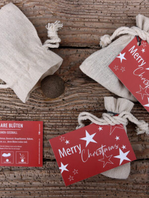 Essbare Blüten Seedball Weihnachten Gastgeschenk Geschenkidee