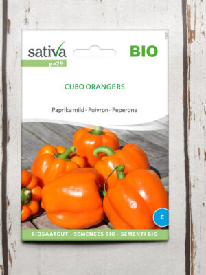 Paprika CUBO ORANGE Bio-Saatgut von Sativa