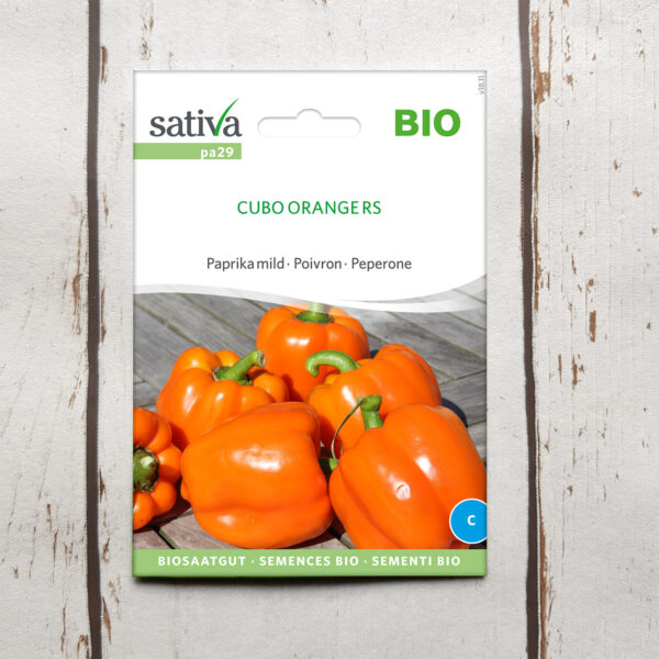 Paprika CUBO ORANGE Bio-Saatgut von Sativa